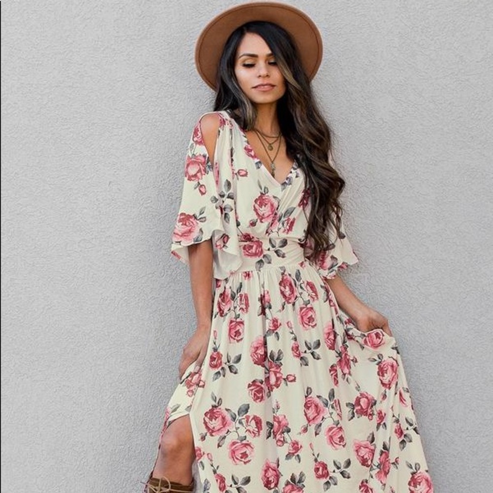 Joyfolie Mia Joy Floral Maxi Dress